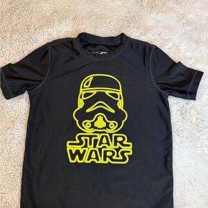 GAP Star Wars Black Tee Stormtrooper yellow swim shirt